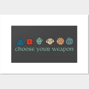 Retro Choose Your Weapon Posters and Art